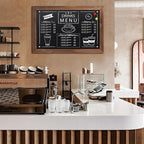 SELEAD 100% Real Wood Frame Magnetic Chalkboard Words Sign - 20" x 30" Rustic Wall Decor Bulletin Chalk Board for Home Kitchen, Business, Restaurant, Farmhouse