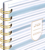 Cambridge 2026 Planner by Leah Bisch, Weekly & Monthly, 5.5" x 8.5", Small, Stripe (LB42-200-26)