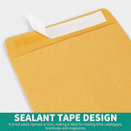 9x12 Catalog Mailing Envelopes - 24 Count, Self Seal Stay Flat Brown Kraft Envelopes, Heavy Duty Shipping Mailers for Documents, Photos & Letters, Peel & Seal Closure
