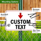 Custom Arrow and Directional Sign, Down Arrow, 12x18 Inches, Rust Free .063 Aluminum, Fade Resistant, Made in USA by My Sign Center