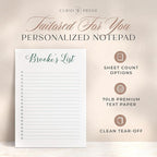 Personalized Notepads with Checkboxes, Personalized To Do Notepad, Personalized Stationery, Custom Checklist Notepad Daily Plan Task List, Daily List Notepad Personalized Memo Pads - To Do List Pad