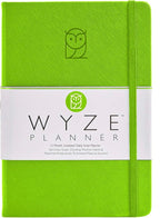 Wyze Planner Undated Daily Planner – 1-Year B5 Productivity Organizer with Two-Page Weekly Spread, Goal Setting, Habit Tracker, Weekly & Monthly Pages – Hardcover Time Management Notebook (Lime Green)