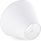 GO&SO 2pcs Pure White Large Lamp Shades,Empire Lamp Shade 6.5" Top x 16.3" Bottom x 10.5" High,Replacement Lamp Shade for Table Lamp,Floor Lamp,Natural Linen Hand Crafted Lamp Cover, Assembly Required