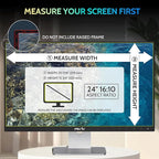 Peslv [2 Pack] 24 Inch Privacy Screen for Computer Monitor 16:10 Aspect Ratio, Eye Protection Anti Blue Light Glare Shield, 24inch Removable Black Blackout Anti Spy Desktop Security Private Filter