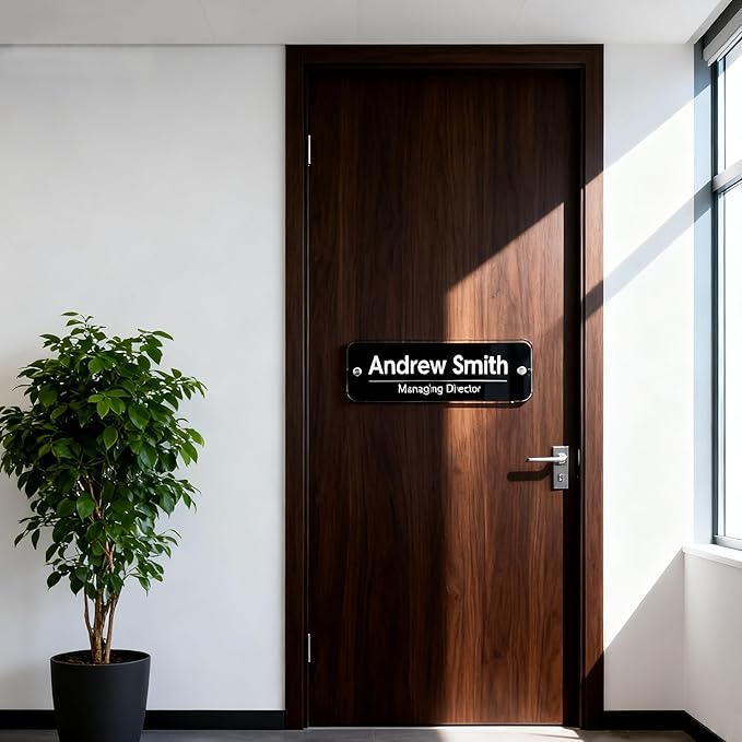 Personalized Office Wall Name Plate Sign Custom Door Name Plate Office Gifts Executive Sign Wall Plate Business Sign