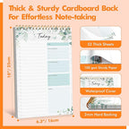 To Do List Notepad, Daily Planner Notebook with 52 Tear-off Sheets, Undated Writing Organizer for Daily Tasks and Goal, Coiled Task Track Checklist Productivity Pad for Office, Classroom, Home, School