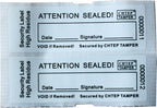 ChtepTamper 100 Pieces Total Transfer Tamper-Evident Stickers Security Labels Great for Goods Shipping,Exchange of Agency Files, Privacy Protection or More(Serial Number 0.8 * 2.4inches White)