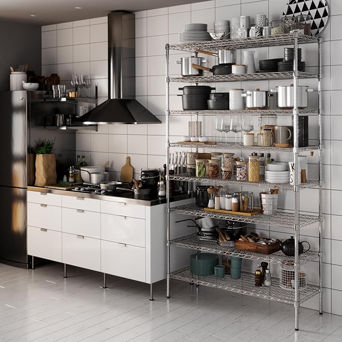 Regal Altair 18" Deep x 48" Wide x 86" Height Wire Shelving Kit | 8-Tier | NSF Commercial Storage Rack Unit
