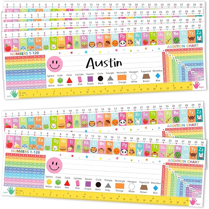 WALENGIF 36 Pcs Desk Name Tags for Classroom - Colorful Students Name Plates for Desks - Multipurpose Manuscript Name Tags for Student Desks Kindergarten Preschool 1st 2nd 3rd Grade Teaching Supplies