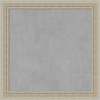 Amanti Art Silver Framed Magnetic Board 24x24 Medium Vision Board for use with Magnets, 100% Metal Sheet to Display Items as Office Decor or for Home Organization in mudroom, Kitchen or Kids Room