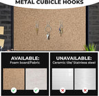 KuanStore 50Pcs Cubicle Hooks - Fabric Panel Wall Hooks with Clear Storage Box for Office, Home, School Decor & DIY Parties