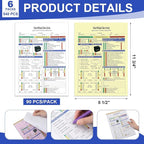 Colarr 540 Sheets 8 1/2" x 11 3/4" Multi Point Vehicle Inspection Report Form 3 Part Carbonless Form Vehicle Checklist Inspection Snap-Out Repair Report Maintenance Log for Fleet Auto Truck Driver