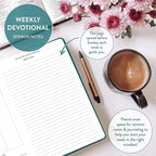 Christian Planner 2026 Daily Planner - Faith Based Monthly and Weekly Planner, Vision Board, and Habit Tracker - 2026 Calendar, Personal Organizer and Devotional Journal (Hardcover, Pine)
