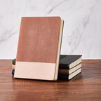 TSFPapier Lined Journal Notebook for Work College Ruled Note Book 5.79"x8.27" A5 PU Leather Daily Journaling 216 Pages for Women Men Writing Home School Supplies Business (Darkgreen/Darkpink)
