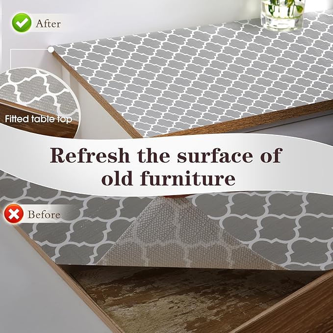 ALIUNI Drawer and Shelf Liner, Non-Slip Kitchen Cabinet Liners Non-Adhesive Thick Strong Grip Waterproof Washable Mats Protect Dresser Shelves Cupboard Bathroom Cabinets, Gray, 24 in X 30 FT