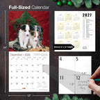 MICASA PRESS Shetland Sheepdog Puppies 2026 Wall Calendar 12 Month | 12" x 24" Open | Thick & Sturdy Paper | Holiday Gift | Cute Sheltie Puppy Dog Calendar 2026