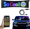 XIAOOHO Programmable LED Car Sign,Scrolling LED Sign,Flexible LED RGB Message Display,Bluetooth APP,DIY Design Colours,Animations,Text, Graffiti