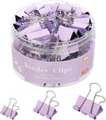 NEEWAY 100 Count Binder Clips Assorted Sizes, Paper Binder Clips (0.6inch 0.75inch 1inch), Metal Paper Clamps for Office and Home