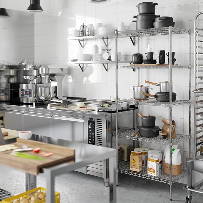 Regal Altair 21" Deep x 30" Wide x 74" Height Wire Shelving Kit | 5-Tier | NSF Commercial Storage Rack Unit