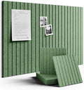 Large Felt Bulletin Board 36"x24" Cork Board Alternative - 6 Pack with 40 Safe Removable Adhesive Tabs, Cork Boards for Walls for Home Office Classroom Pin Board-Moss Green