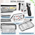 Bolaz Big Capacity Pencil Pen Case Pouch Bag School College Office Organizer for Teens Girls Adults Student-Cartoon Cat and Watermelon