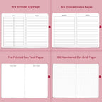 VIVID SCRIBBLES Dotted Journal – 140gsm Bleed Proof Thick White Paper – 200 Numbered Dot Grid Pages – 5.8 x 8.3 inch Bullet Dotted Notebook
