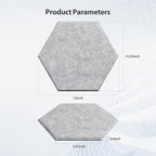 Amantech 12 Pack Acoustic Panels Self Adhesive Sound Proof Foam,High Density Sound Acoustic Foam Panel,12X10.23X0.4 Inch Hexagon Wall Panels in Home,Office,Reccording Room,Studio(Silver Gray)