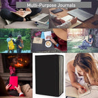 Simply Genius Notebooks - A5, Black, 4-Pack, Hardcover - Dotted Grid Journal for Work & School