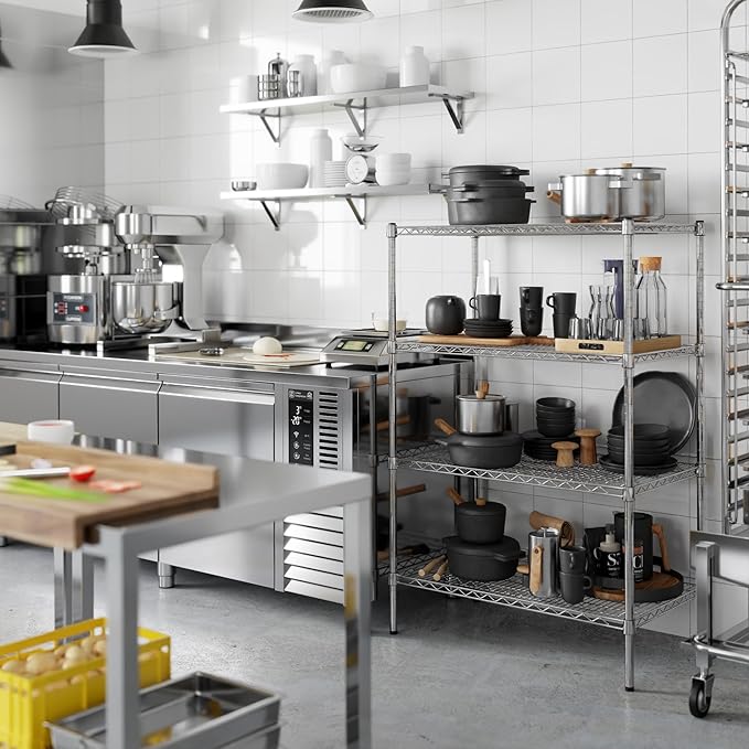 Regal Altair 21" Deep x 36" Wide x 54" Height Wire Shelving Kit | 4-Tier | NSF Commercial Storage Rack Unit