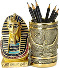 Daisylily Ancient Egyptian Pencil Holder, King Pharaoh Pen Cup, Pen Holder for Desk Office Pen Organizer, Pencil Cup Storage Containers - Egyptian