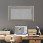 Amanti Art Grey Framed Magnetic Board 17x29 Small Vision Board for use with Magnets, 100% Metal Sheet to Display Items as Office Decor or for Home Organization in mudroom, Kitchen or Kids Room