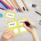 Wonmon 200 PCS Lemon Name Tags Stickers, Self Adhesive Lemon Style Name Tag Labels Stickers for Back to School Classroom Student Office Desk Cubby Locker Themed Party, 2x3 inch