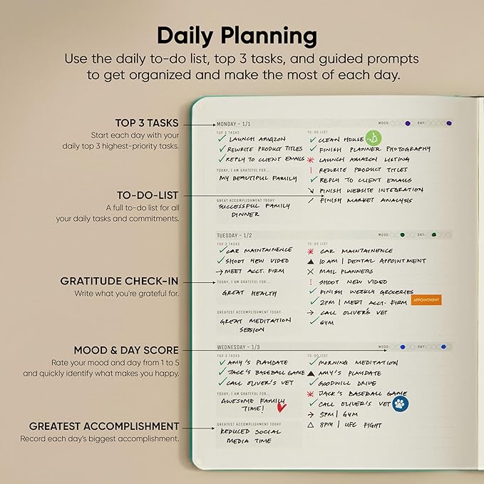 Dated, 2026 Planner, 8.5" x 11" - The #1 Productivity Planner to Achieve Your 2026 Goals - Planner 2026-2027 by PRODUCTIVITY STORE (A4, TEAL)