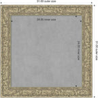 Amanti Art Silver Framed Magnetic Board 31x31 Medium Vision Board for use with Magnets, 100% Metal Sheet to Display Items as Office Decor or for Home Organization in mudroom, Kitchen or Kids Room