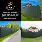 Xpose Safety Privacy Fence Screen 8.5’ x 100’ – Heavy Duty Green Mesh with 90% Visibility Block, UV Protection – for Garden, Yard, Nursery, Kennel, Dog Run, Greenhouse