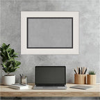 Amanti Art Silver Framed Magnetic Board 18x24 Small Vision Board for use with Magnets, 100% Metal Sheet to Display Items as Office Decor or for Home Organization in mudroom, Kitchen or Kids Room