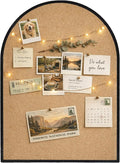 YINGXUN Self-Adhesive Arch Pin Cork Board, 10.4" x 14.4" 1/2" Thick (Black)