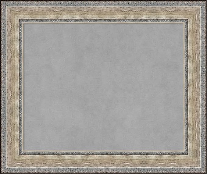 Amanti Art Silver Framed Magnetic Board 21x25 Small Vision Board for use with Magnets, 100% Metal Sheet to Display Items as Office Decor or for Home Organization in mudroom, Kitchen or Kids Room