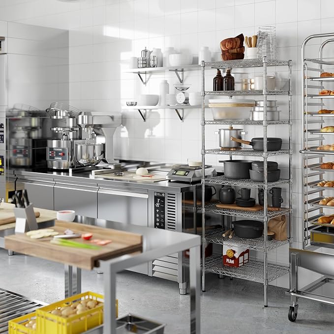 Regal Altair 18" Deep x 24" Wide x 74" Height Wire Shelving Kit | 8-Tier | NSF Commercial Storage Rack Unit