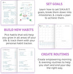 Wyze Planner Undated Daily Planner – 1-Year B5 Productivity Organizer with Two-Page Weekly Spread, Goal Setting, Habit Tracker, Weekly & Monthly Pages – Hardcover Time Management Notebook (Lilac)