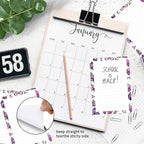 SXboxing Sticky Notes 4X6 Inches, 2 Pack Large Cute Self-Stick Pads, Bright Funny Memo Pads Easy to Stick for Home, Office Purple Butterfly