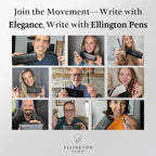 Ellington Pens Luxury Fountain Pen Set - Extra Fine Nib - Includes 3 Ink Cartridges, Refillable Ink Converter, Gift Box-Fountain Pens For Writing, Calligraphy, Journaling, Sketching (Crimson Blend)