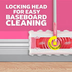 Swiffer Sweep and Mop Deluxe, Limited Edition Pink Wicked: for Good, 2-in-1 Floor Mopping and Sweeping Kit, 1 Sweeper Device, 5 Heavy Duty Dry Sweeping Cloths, 3 Heavy Duty Wet Mopping Cloths