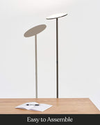 Brightech Sky LED Floor lamp, Torchiere Super Bright Floor Lamp for Living Room Decor & Office - Dimmable, Tall Standing Lamp with Warm Light for Bedroom & Reading - Bronze