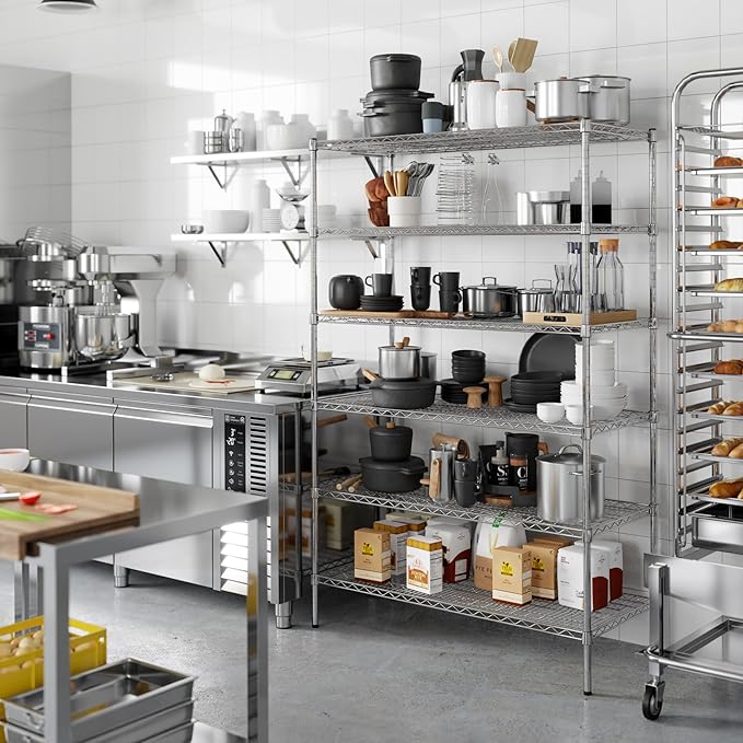 Regal Altair 21" Deep x 48" Wide x 74" Height Wire Shelving Kit | 6-Tier | NSF Commercial Storage Rack Unit