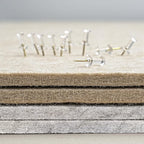 Large Bulletin Board - 48 x 36 Inches, Decorative Felt Pin Board for Wall - 4' x 3' Foldable Photo Display Board with Self-Adhesive Tape, Includes 20 Push Pins - Marble White