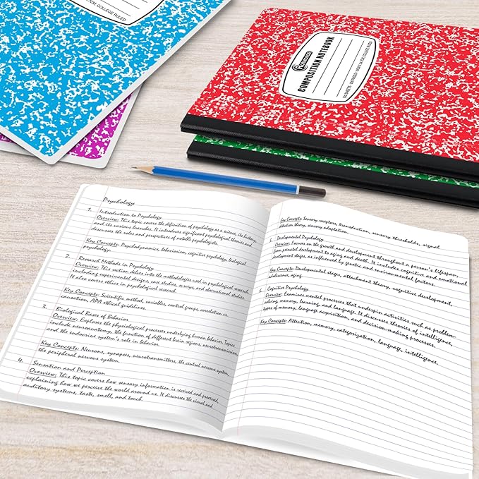 Rosmonde 2000 Pack (Pallet) Composition Notebook Bulk, College Ruled, Full Pallet of Composition Notebooks, 200 Pages (100 Sheets), 9-3/4 x 7-1/2, Bulk Notebooks for School & Office, 4-7 Days Transit