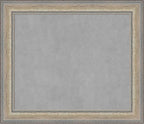 Amanti Art Silver Framed Magnetic Board 25x29 Medium Vision Board for use with Magnets, 100% Metal Sheet to Display Items as Office Decor or for Home Organization in mudroom, Kitchen or Kids Room