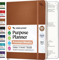 Roterunner Purpose Planner Notebook B5 7.5”x9.8” Undated 2026 Daily Weekly and Monthly Productivity Goal Setting Tool for Work Home ADHD for Adults Self Care Journal