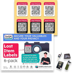 Lost Item QR Code Stickers | Customizable QR Code Labels for Storage, Moving, Recovery